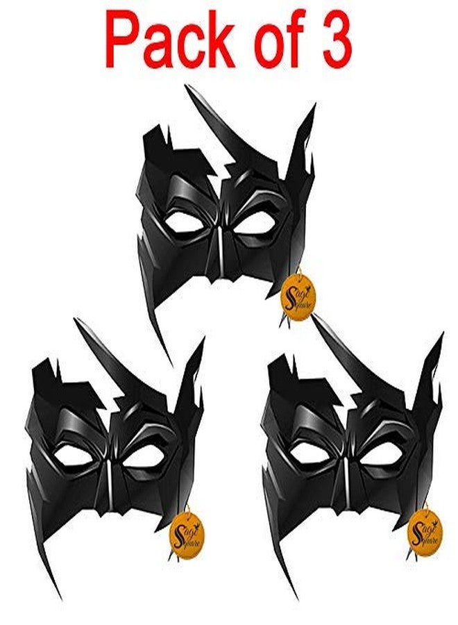 Sage Square Indian Super Hero Krrish Mask for Cosplay, Theme Party, Birthday, Function, Drama, Dress-up, Costume Parties (Set of 3) - Image 2